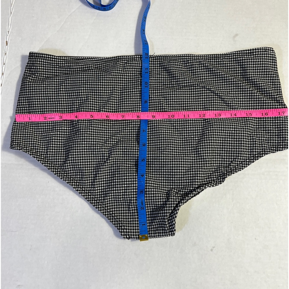 J. Crew Navy and White Gingham Halter Peplum Bikini - Picture 14 of 15